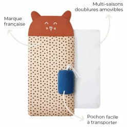 Sale Les Petites Billes Sac de couchage multi-saison Léopard | Terracotta