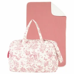 Clearance Tartine et Chocolat Sac et matelas à langer Toile de Jouy | Rose