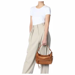 Sale Jérôme Dreyfuss Sac Lucky Hobo Croûte Velours | Caramel