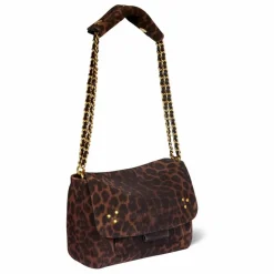 Femme Jérôme Dreyfuss Sac Lulu S Croûte Velours Léopard |