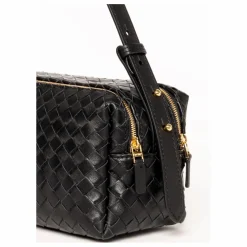 Femme Elleme Sac Trousse Cuir Tressé |
