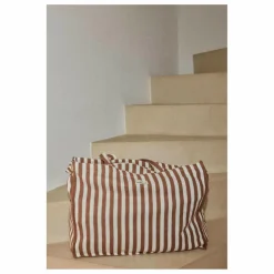 Gabrielle Paris Sac week-end à rayures en coton | Mocha