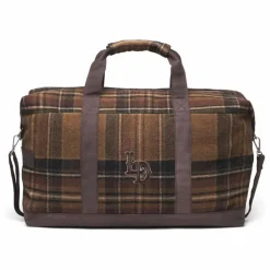 Discount Les Deux Sac Wesam Check Weekender Laine Carreaux | Marron