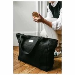 Adorna Sac zippé en lin | Noir New