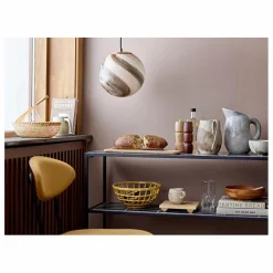 Bloomingville Salière et poivrière Mill en bois - Set de 2 Naturel New