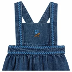 New Emile et Ida Salopette en Jean Brodée | Bleu