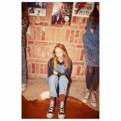 Piupiuchick Salopette en Jean Cœurs | Bleu Clair Clearance