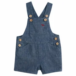 Emile et Ida Salopette Lin Indigo | Bleu jean Outlet