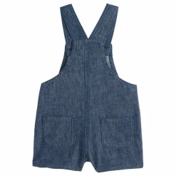 Emile et Ida Salopette Lin Indigo | Bleu jean Outlet