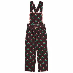 Enfant Hello Simone Salopette Noisette Fleurie |