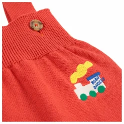 Bobo Choses Salopette Train Maille Coton Bio | Rouge Outlet