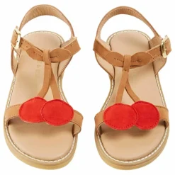 Enfant Emile et Ida Sandales Cerises Cuir |