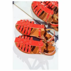 Sale Mama Praïa Sandales Fisherman Lipstick | Rouge