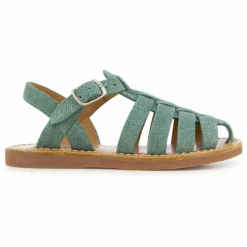 Pom d'Api Sandales Plage-Stitch Dad | Vert Menthe New