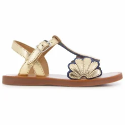 Hot Pom d'Api Sandales Plagette Bloom | Or