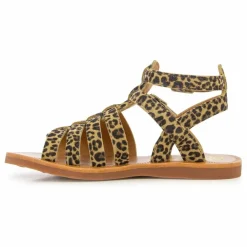 Pom d'Api Sandales Plagette Gladiator | Léopard
