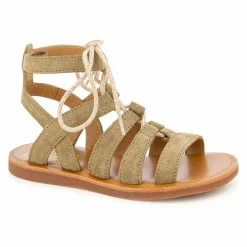 Pom d'Api Sandales Plagette Guily Strap | Marron Clearance
