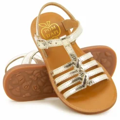 Pom d'Api Sandales Plagette New Salomé | Or