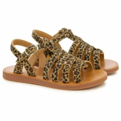 Pom d'Api Sandales Plagette Strap | Léopard