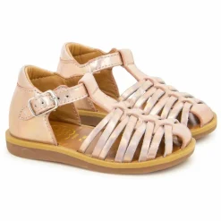 Pom d'Api Sandales Poppy Royal | Or rosé metallisé Online