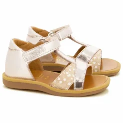 Pom d'Api Sandales Poppy Tek | Or rose