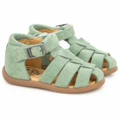 Hot Pom d'Api Sandales Stand Up Papy | Vert amande