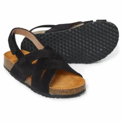 Pèpè Sandales Tressées Suede - Two Con Me | Noir Sale