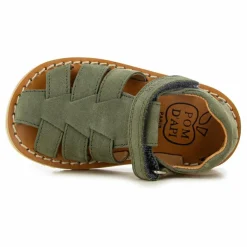 Outlet Pom d'Api Sandales Waff Papy | Vert kaki