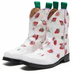 Enfant Maison Mangostan Boots, Bottes|Santiags Fraise Cuir |
