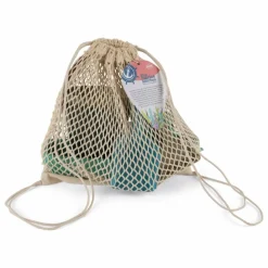 New Dantoy Seau et bateau de plage avec leurs accessoires en bioplastique | Bleu