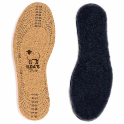 ILDA'S sheep Semelles Peau Lainée Mérinos et Liège | Bleu marine Discount