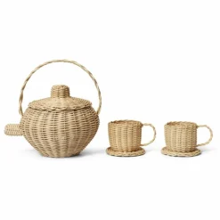 Online Ferm Living Kids Service à thé à jouer en rotin | Naturel