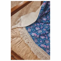 Louise Misha Serviette de plage Lana en coton bio | Bleu foncé Sale