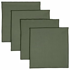 Communauté de biens Serviette de table en lin lavé-surfilée - Set de 4 |