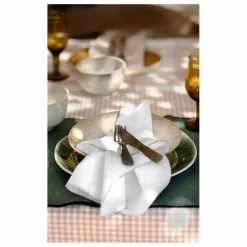 Best Haomy Serviette de table en métis Zilia | Blanc