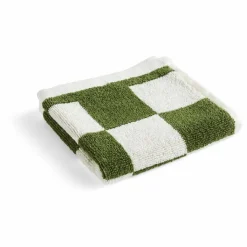 Hot Hay Serviette d'invité Check | Matcha