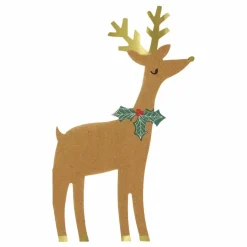 Enfant Meri Meri Décoration De Fête|Serviettes découpées Renne - set de 16