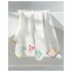 Tarta Gelatina Serviettes de table brodées - Set de 4 Multicolore Sale