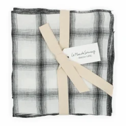 Le Monde Sauvage Serviettes de table Highlands en lin lavé - Set de 4 |