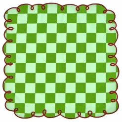 Online Bitossi Serviettes de table vichy Dama Verde - Set de 2 | Vert