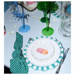 Anna + Nina Serviettes en coton bio Vichy - Set de 2 |