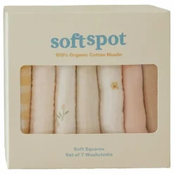 Soft Spot Serviettes Picnic en coton bio - Set de 7 | Jaune