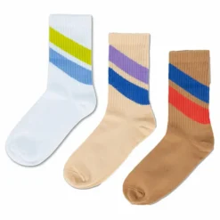 Repose AMS Set 3 Paires Chaussettes Rayure | Camel Clearance