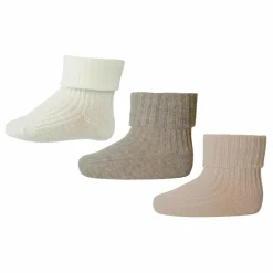 Mp Denmark Set de 3 paires de chaussettes Rib en coton | Blanc Clearance