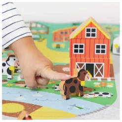 Janod Set de cubes en bois Campagne - Cross Roads