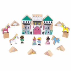 Janod Jouets D'Éveil|Set de cubes en bois Royaume enchanté - Cross Roads