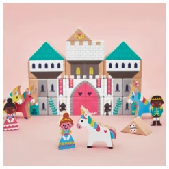 Janod Jouets D'Éveil|Set de cubes en bois Royaume enchanté - Cross Roads