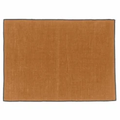 Haomy Set de table Borgo en lin enduit | Caramel Clearance