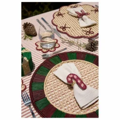 New Coro Cora Set de table Twist | Vert foncé