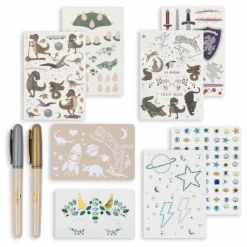 Enfant Konges Sløjd Soins Du Corps|Soins Du Corps|Set de tatouages temporaires et bijoux pour le visage |